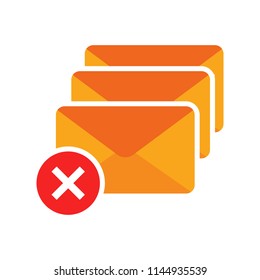 Delete Email Logo Icon Design