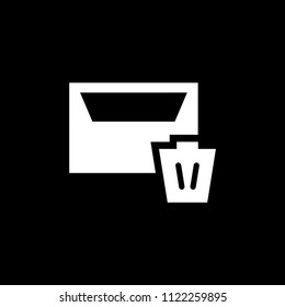 Delete email vector icon