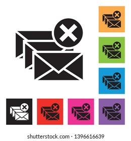 Delete Emails Icon with Different Color Background