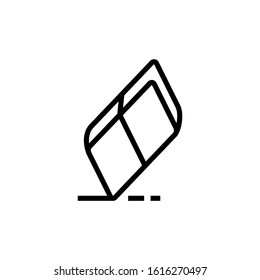 Delete, eraser, material, office material, rubber, school icon  lineart style isolated on white background