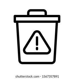 delete error vector thin line icon 