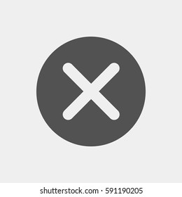 Delete, false icon. Vector illustration