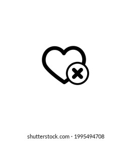 Delete from Favorite Single Icon For Web,Mobile app, presentation , EPS 10 editable Stroke