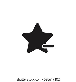 delete from favorites icon vector, can be used for web and mobile design