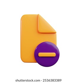 delete file 3d vector design. 3d delete icon
