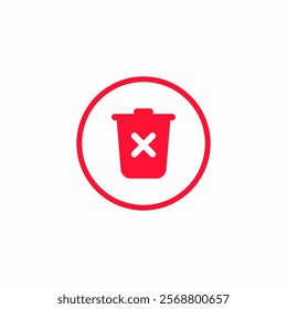 delete file button icon sign vector