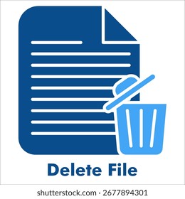 Icono de doble tono del archivo del Borrar. Papelera de documentos, eliminar datos, borrar archivos y símbolo de limpieza digital.