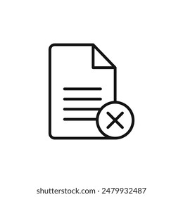 Delete File Icon Perfect for Document Management