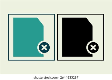 Delete File icon. icon related to UI elements. suitable for web site, app, user interfaces,element, printable etc. solid icon style. simple vector design editable