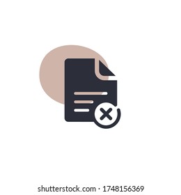 Delete File - Modern Icon (Pictogram)