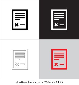 The delete file symbol represents file removal. It shows a file icon with a delete action. This symbol is perfect for digital cleanup visuals. Ideal for tech and software projects.