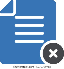 delete file vector glyph colour icon