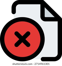 Icono de Vector de archivos de Borrar en estilo moderno, elimine el documento y la ilustración de administración de almacenamiento limpio. Icono de línea llena