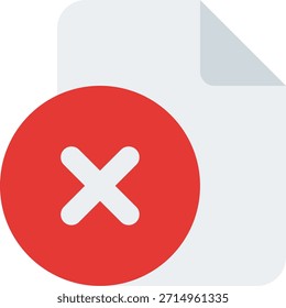 Icono de Vector de archivos de Borrar en estilo moderno, elimine el documento y la ilustración de administración de almacenamiento limpio. Icono plano