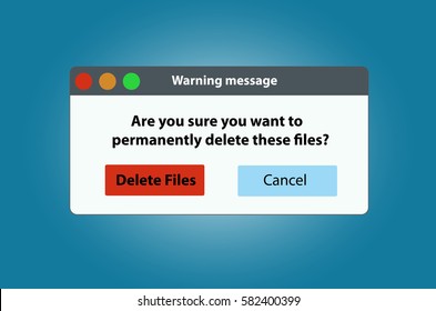 Delete Files Dialog Window