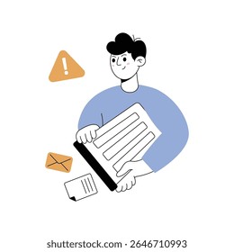 Delete Files Modern illustrations. Eps 10 file on transparent background