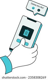 Delete files on the Smartphone Screen