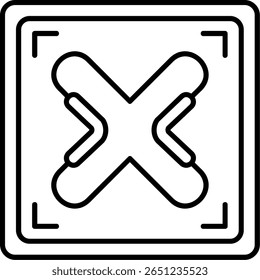 Delete Filled Style Icon Design