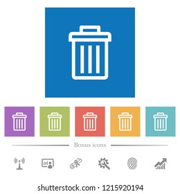 Delete flat white icons in square backgrounds. 6 bonus icons included.