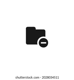 delete folder black icon isolated white background, for web, app, and presentation 