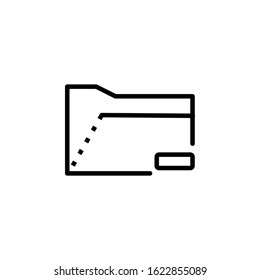 delete folder icon design line style. Perfect for application, web, logo and presentation template