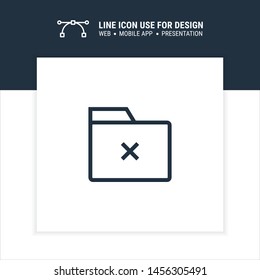 delete folder icon design vector illustration