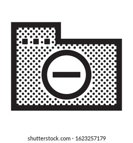 Delete Folder. Icon Filled with Dots.