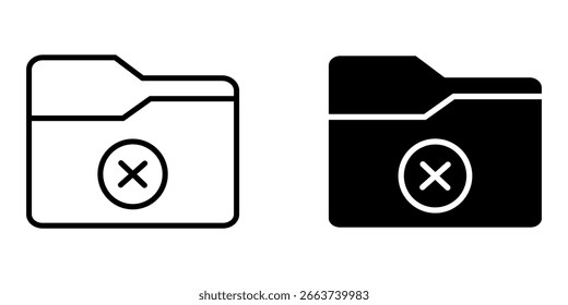 Icono de la carpeta del Borrar sobre fondo blanco
