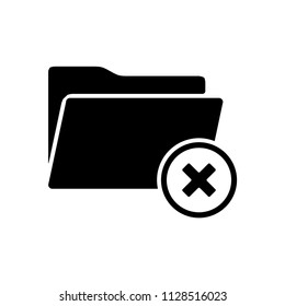 delete folder icon vector
