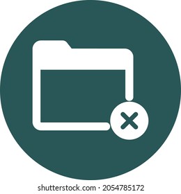 Delete folder Isolated Vector icon which can easily modify or edit


