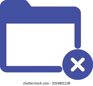 Delete folder Isolated Vector icon which can easily modify or edit


