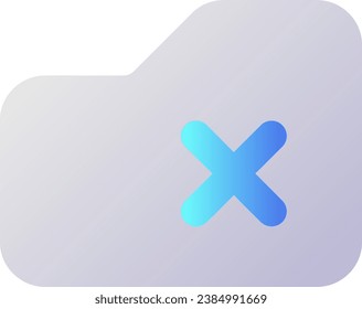 Delete from folder pixel perfect flat gradient two-color ui icon. Remove digital folder. Data storage. Simple filled pictogram. GUI, UX design for mobile application. Vector isolated RGB illustration
