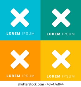 Delete Four Color Material Designed Icon / Logo