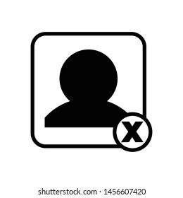 delete friend - icon design template vector