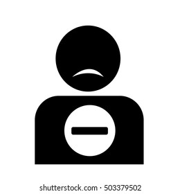 delete friend icon illustration idesign