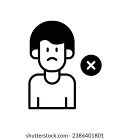 Borrar icono de Friend aislar ilustración de material vectorial de fondo blanco.