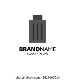 Delete, Garbage, Trash Business Logo Template. Flat Color