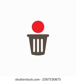Delete, garbage, trashcan icon for app, website, infographic, etc. Simple vector illustration. EPS10