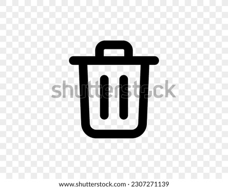 Delete, garbage, trashcan icon for app, website, infographic, etc. Simple vector illustration. EPS10