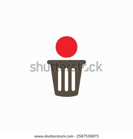 Delete, garbage, trashcan icon for app, website, infographic, etc. Simple vector illustration. EPS10