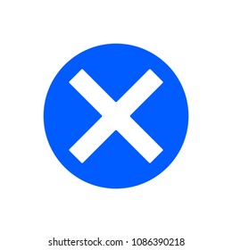 Delete glyph icon, isolated on white background