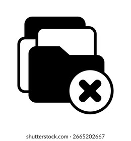 Symbol für das Symbol "Glyphe" in Mini-Illustration löschen Für moderne Konzeption, Print, UI, UX-Kit, Web- und App-Entwicklung. Vektorgrafik mit Bezug zu Büro, Bildung, Prüfung und mehr