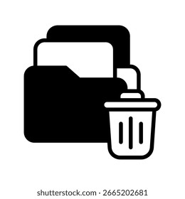Borrar Icono de glifo Mini Icono de ilustración. Uso Para El Concepto Moderno, Impresión, Ui, Ux Kit, Web Y Desarrollo De App. Vector Relacionado Con La Oficina, La Educación, El Examen Y Más