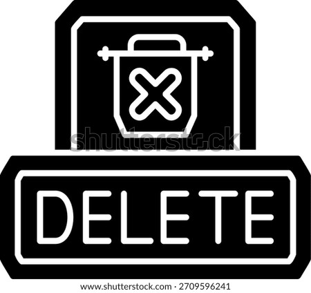 Delete Glyph Style Icon Design