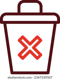 Delete Glyph Two Color Icon For Personal And Commercial Use.
