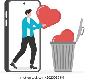 Delete the heart in the trash

