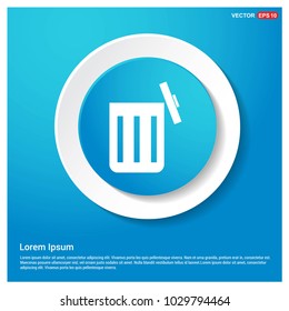 Delete Icon Abstract Blue Web Sticker Button