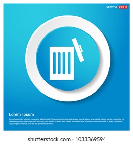 Delete Icon Abstract Blue Web Sticker Button