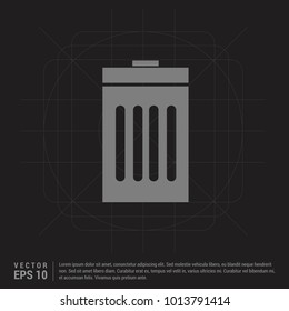 Delete Icon - Black Creative Background