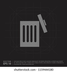 Delete Icon - Black Creative Background - Free vector icon